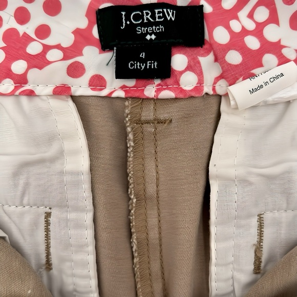 J. Crew Stretch City Fit Bermuda Khaki Preppy Momcore Shorts Pockets Womens Sz 4 - Picture 5 of 6